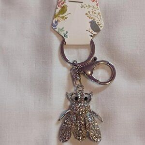 Bumble Bee Keychain Austrian Crystal Womens Large